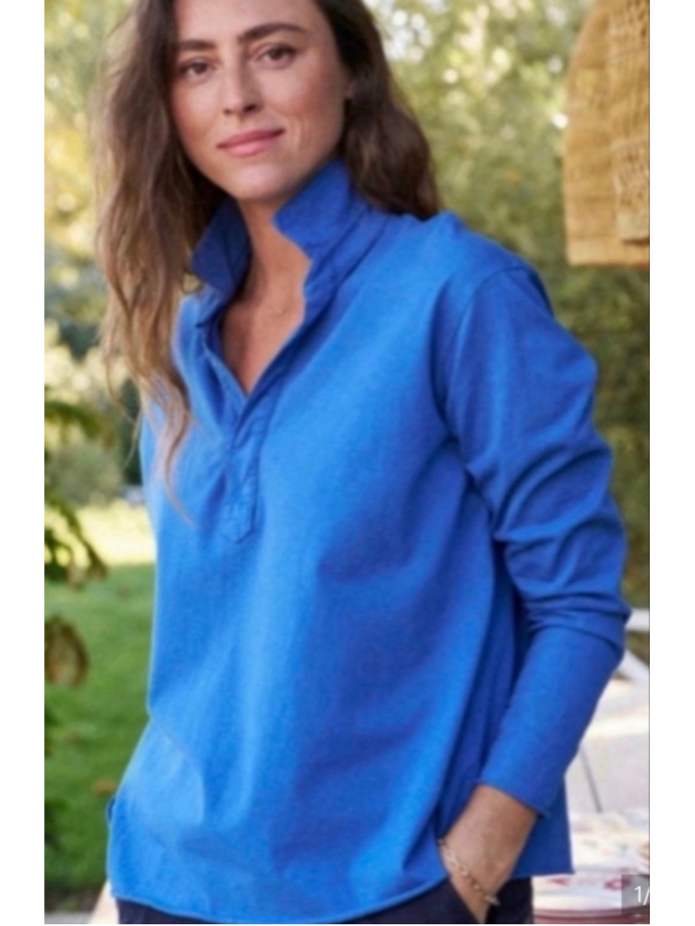 New Frank & Eileen Blue Long Sleeve Tee Standard M